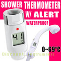 Waterproof Digital Shower Water Thermometer 0 ~ 69