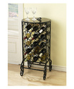 NEW Glass-topped Black Iron Scrollwork Wine Table