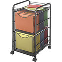 NEW Safco Onyx Mesh Mobile Double File Cart