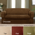 NEW Maytex Piped Suede 2-piece Sofa Slipcover