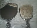 Silver plated mirror and brush vintage set