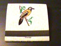 Hunting Bird Collectible Antique Match Front Strik