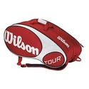 Wilson '12 Tour 12X Tennis Bag-Red/White/Black