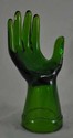 APPLE GREEN GLASS HAND SHAPED RING HOLDER