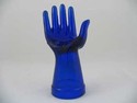 COBALT BLUE GLASS HAND SHAPED RING HOLDER