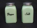 JADEITE ARCH SALT & PEPPER SHAKERS JADITE