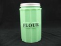 JADEITE "FLOUR"  CANISTER WITH SCREW ON LID JADITE