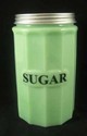 JADEITE "SUGAR"  CANISTER WITH SCREW ON LID JADITE