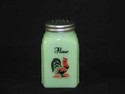 JADEITE ROOSTER ARCH "FLOUR" SHAKERS JADITE  