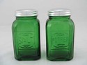 GREEN SQUARE SALT AND PEPPER SHAKER 