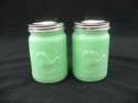 JADEITE  "JUMBO PEANUT BUTTER" SALT & PEPPER SHAKE