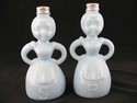 DELPHITE WOMAN SALT & PEPPER SHAKERS 