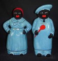 BLACK AMERICANA SALTY AND PEPPY SALT AND PEPPER SH