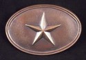 CIVIL WAR STYLE BRASS BELT BUCKLE "STAR"