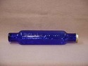 COBALT BLUE ROLLING PIN GLASS WITH METAL LID 