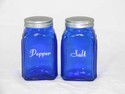 COBALT BLUE ARCH SALT & PEPPER SHAKERS JADITE  