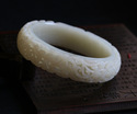 58.5mm Antique Hollow Carved Chinese HETIAN Nephri