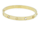 Screw Love Bangle Bracelet 18K Gold Plated Titaniu