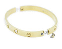 Screw Love Bangle Bracelet 18K Gold Plated Titaniu