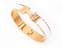 H Buckle Enamel 18K Gold Electroplated Titianium B