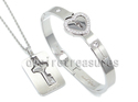 17cm Circumference Functionable Heart Lock White G