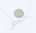 Script GUESS Sterling Silver Plated Necklace
