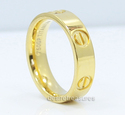 Love Ring 18K Gold Electroplated Titanium Love Rin