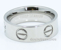 Love Ring 18K Gold Electroplated Titanium 7mm Wide