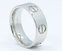 Love Ring 18K Gold Electroplated Titanium 7mm Wide