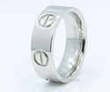 Love Ring 18K Gold Electroplated Titanium 7mm Wide