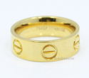 Love Ring 18K Gold Electroplated Titanium 7mm Wide