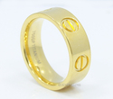 Love Ring 18K Gold Electroplated Titanium 7mm Wide