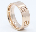 Love Ring 18K Gold Electroplated Titanium 7mm Wide