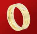Screw Love Ring Designer Style Titanium 18K Real G