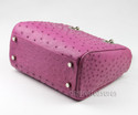 Most Luxury Exotic Ostich Skin Leather Fuchsia Ero