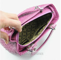Most Luxury Exotic Ostich Skin Leather Fuchsia Ero