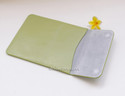100% Genuine Cow Leather Ipad 2 Sleeve Case pale g