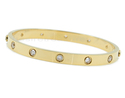 Love Screw Bangle 18K Gold Electroplated Titanium 