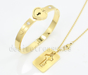 17cm Circumference Functionable Heart Lock White G