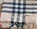 100% Cashmere Wool Plaid Checker 132cm Square Scar