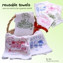 100% Cotton Reuseable Towels designed by Hawai Loc
