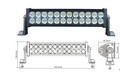 72W 6000K 24pcs-3w LED Light Bar OFFROAD JEEP ATV 