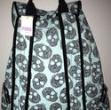 Victoria's Secret Pink Mint Green Skull Design Bac