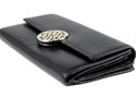 $218 Coach Alexandra F46148 Black Leather Slim Env