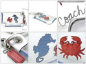 Coach F44975 Seahorse & Crab Clear Vinyl Beach Lar