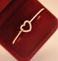 Gold Plated Open Heart Bracelet (FREE SHIPPING)