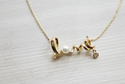 LOVE Pearl Necklace ~ Silver/Gold Plated (FREE SHI