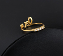 Gold Plated Reversible Crystal Love Ring (FREE SHI