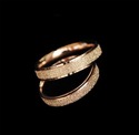 1 Pair Of 18K Gold Plated Matte Ring (FREE SHIPPIN