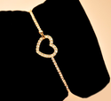 Gold Plated Open Heart Bracelet (FREE SHIPPING)